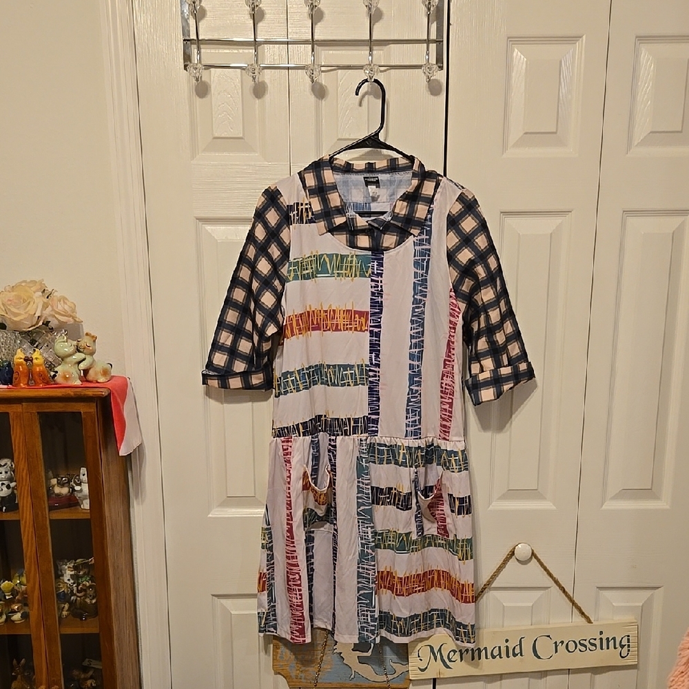 Plaid and Striped Dress
